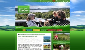 Screenshot of the Erlebnisregion Nürburgring website
